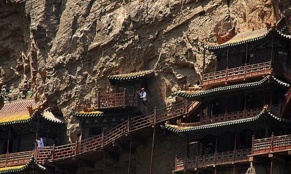 The Hanging Temple, temple built on the cliff