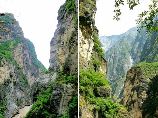 Hiking along Tiger Leaping Gorge in Yunnan