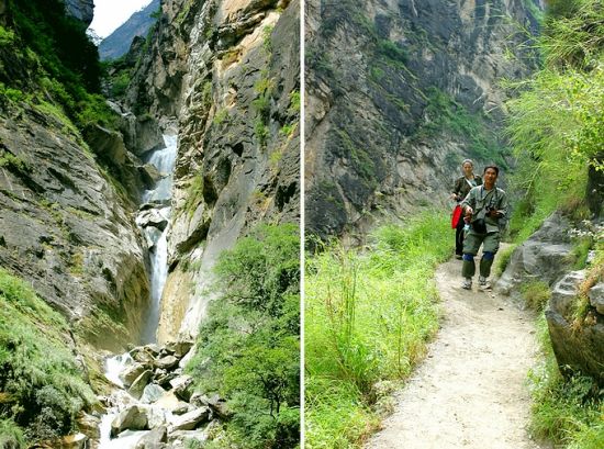 Hiking along Tiger Leaping Gorge in Yunnan