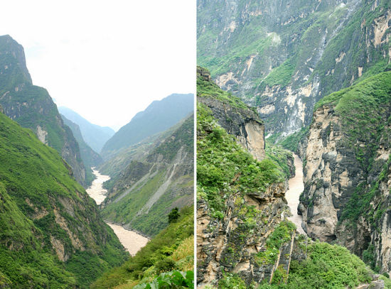 Hiking along Tiger Leaping Gorge in Yunnan